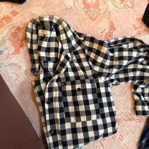 Madewell women's Black and White Checkered Shirt